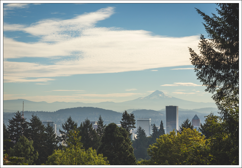 Mount Hood over Portland, Oregon