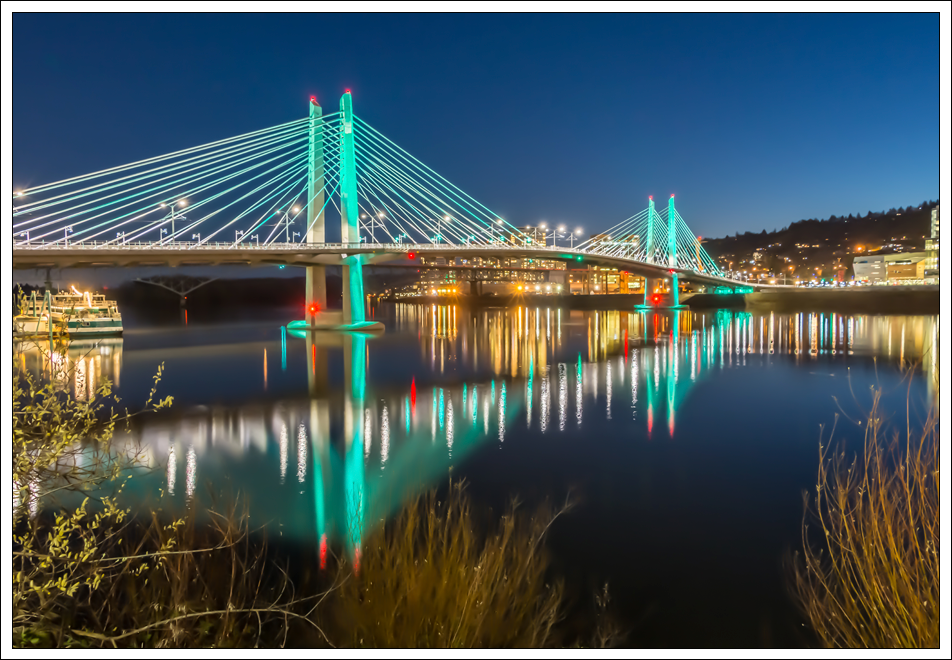 Willamette River in the evening